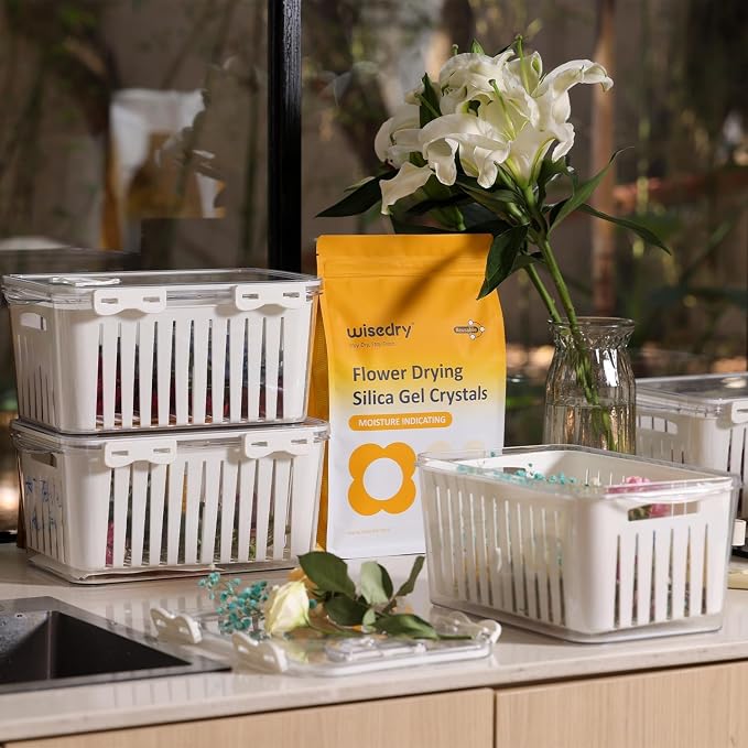 wisedry 10L Silica Gel Flower Drying Box, One Step Retrieve Dried Flowers - Image 4