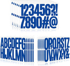 Letter Stickers, Mailbox Numbers, 3 Inch Waterproof Vinyl Alphabet | 3 Inch Blue by Llewyn