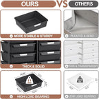 10 Drawers Rolling Cart with Wooden Tabletop, Utility Storage Cart with Wheels - Image 7
