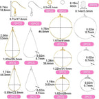 Pndeyo 169pcs Hypoallergenic Earring Beading Hoop Kits, Metal Round Hoop - Image 2