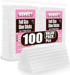 MONVICT 100 Pack Full Size Hot Melt Glue Sticks | 4"Long 0.43" Diameter | Art by MONVICT