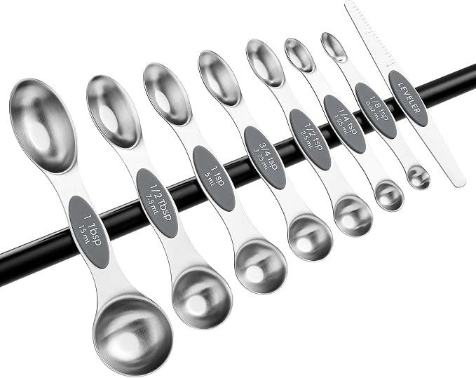 Spring Chef Stainless Steel Magnetic Measuring Spoons Set of 8 - Image 9