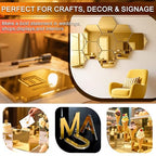 Gold Acrylic Mirror Sheet 11.8” x 11.8” x 1/8”, 2 Pack ALCCIFI Reflective - Image 5
