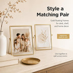 AceList Floating Picture Frame, 2 Pack 8x10 Gold Double Glass | Clear - Image 4