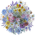 100 Pcs Natural Flower Stickers - Image 2