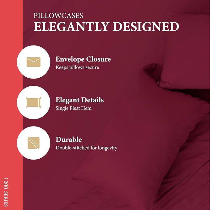 100% Egyptian Cotton Queen Size Sheets Set - Image 5