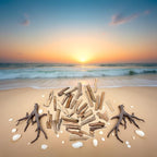 20 Pcs Wood Natural Driftwood Pieces Branch Slices Beach Decor - Image 6
