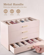 Lolalet Sunglasses Storage Box for Women, Eyewear Eye Glass Organizer - Image 4