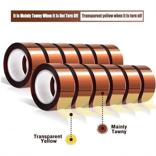 MEBMIK 12 Rolls 20mm x16m Heat Tape High Temperature Heat Resistant Tape Heat - Image 6