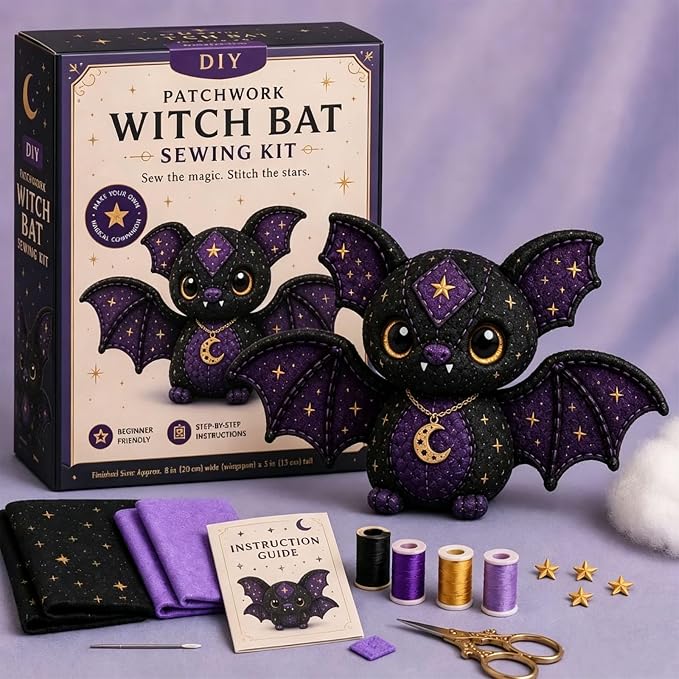 Mystic Patchwork Animal Sewing Kit – DIY Plush Craft Kit - Image 4
