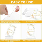 EHWINE Acrylic Sign Holder 8.5 x 11, 8 Pack Double-Sided Tabletop Stand | - Image 5