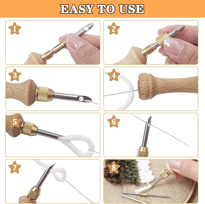 Cheloment 2 Sets of Punch Needle Kit - Image 7
