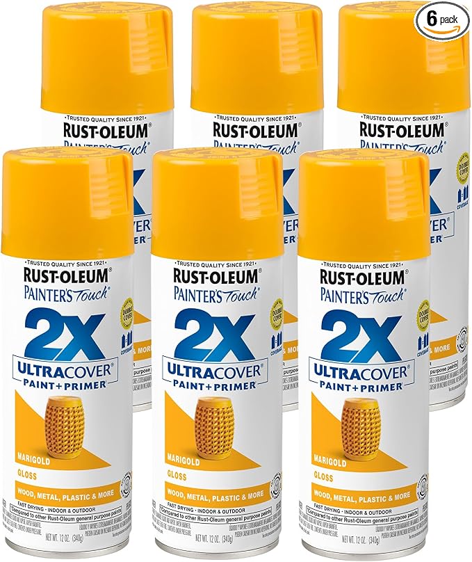 Rust-Oleum 249862 Gloss Marigold Painters Touch 2X Spray Paint, 12 oz. by Rust-Oleum