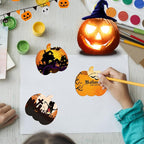 60 Pcs Pumpkin Wooden Cutouts Thanksgiving Unfinished Wood Crafts Pumpkin - Image 4