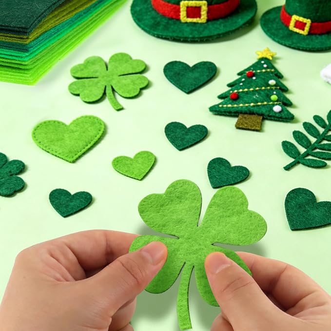 24 Pcs Green Felt Fabric Sheets, 8 Inch X 12 Inch 1mm Craft Felt, Felt Sheets - Image 5