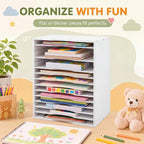 Ripeng 1 Pack Bamboo Puzzle Holder Rack, 12-Tier Adjustable Storage Organizer - Image 6