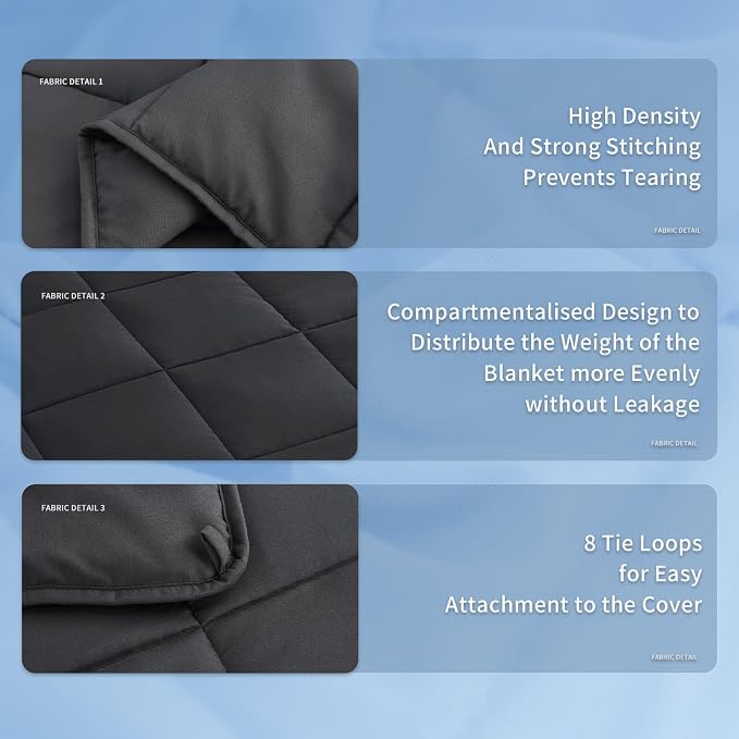 Topcee Weighted Blanket Soft Cooling Heavy Blanket Sleeping, Apply to 290-310 - Image 5