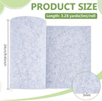 BENECREAT 118x9.4Inch Light Gray Felt Roll, Fabric Sheets Soft Woven Nonwoven - Image 2