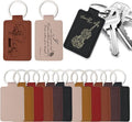 15 Pcs PU Leather Keychain, 6 Colors Leather Keychain Blanks Leather Key Fob Kit by Tikjiua