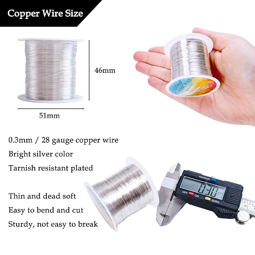 328 Feet Tarnish Resistant Copper Wires 28 Gauge Jewelry Craft Wires Beading - Image 2