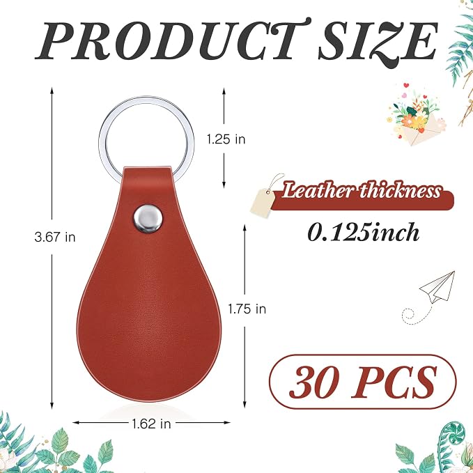 Taiyin 30 Pcs Leather Key Fob Kit - Image 2