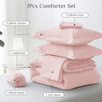 JOLLYVOGUE Full Comforter Set, Ultra-Soft Bed in a Bag Full Size 7 Pieces - Image 5