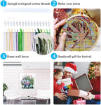 MYBISYMQQ Flower Stamped Cross Stitch Kits, DIY Flowers Cross Stitch Ornament - Image 7