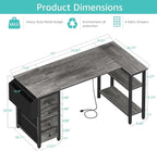 Lufeiya L Shaped Gaming Desk - Image 3