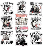 MAIANEY Funny Possum Sticker Pack – 10pcs Hilarious Trash Animal Meme Vinyl by Maianey