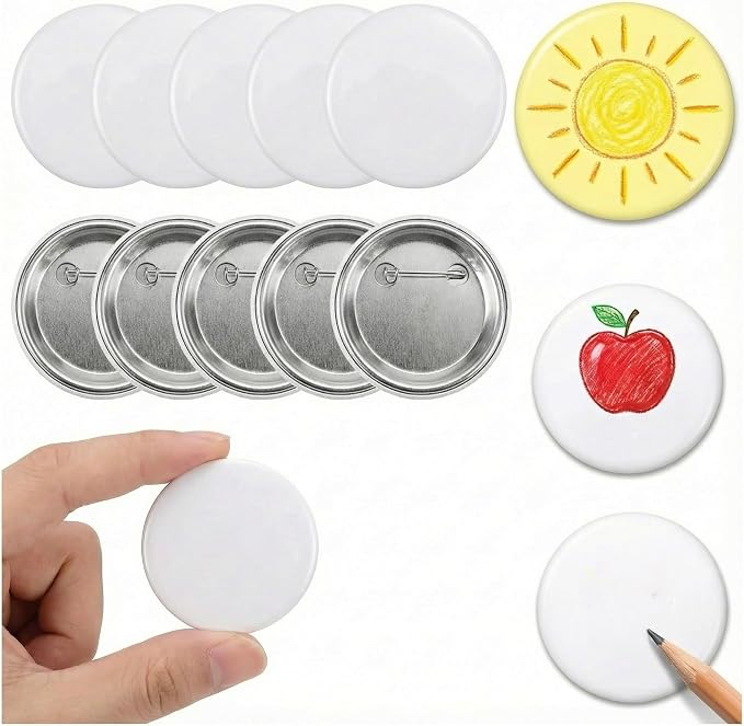 NIIIYTYB 10 Pcs Blank Pins Badge Blanks by Unknown