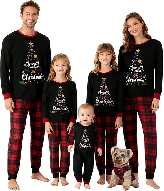 Awoscut Family Christmas Pajamas Matching Pajamas for Family, Xmas PJs Sets Holiday Sleepwear