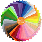 40 Pcs Colored Felt Fabric Sheets, 8 Inch X 12 Inch 1mm Craft Felt, Felt Sheets by Catephe