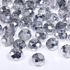 300pcs 8mm Crystal Glass Beads for Jewelry Making Faceted Rondelle Flat Beads by Nitopupu