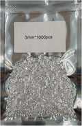 Cubic Zirconia Gemstones - 3mm 1000pcs Bulk Round Machine-Cut Pointed Back by HUMYCC