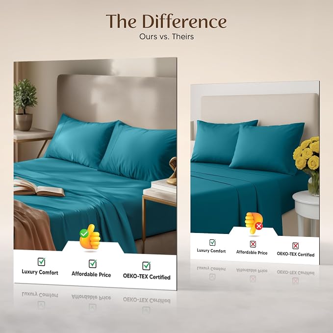 Utopia Bedding Full Size Sheet Set – 4 Piece Bed Sheets, Soft and Breathable - Image 6