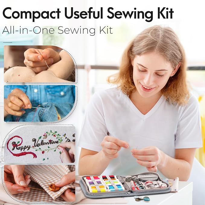 Coquimbo Sewing Kit Gifts for Adults Teen Grils Women Mom Grandma, Portable - Image 5