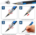 EHDIS Precision Hobby Knife Set Utility Craft Knife Kit - Image 7