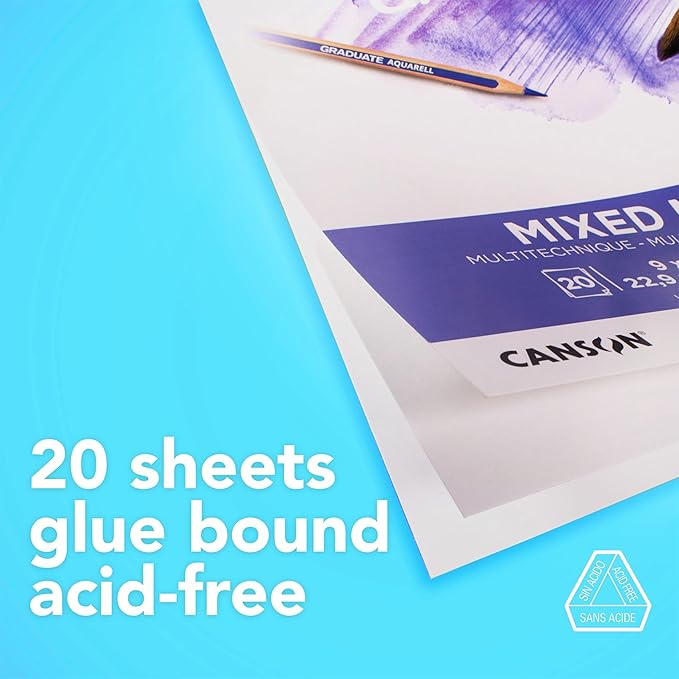 Canson Graduate Mixed Media Pad, 9x12 inch, 20 Sheets | Artist Paper - Image 3