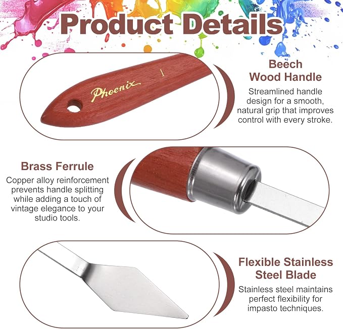 MECCANIXITY Pack of 2 Palette Knife No.1, 6.9" Long - Image 3