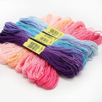 Friendship Bracelet String 50 Skeins Rainbow Color Embroidery Floss Cross - Image 3
