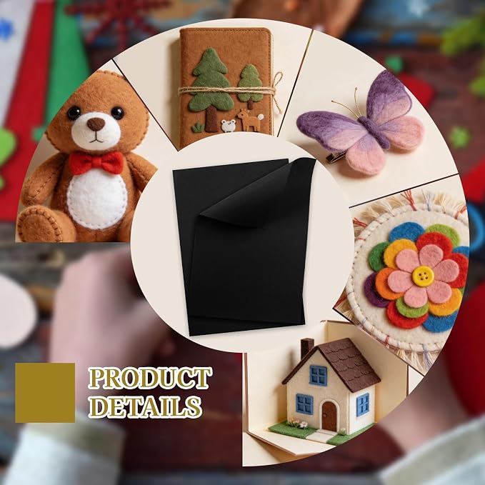 12 Pcs Felt Sheets, 7x11 Inch Stiff Felt - Image 4