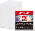 ESRICH Canvas Boards for Painting, 48 Pack Canvases for Painting 4x4 100% by ESRICH