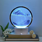 Moving Sand Art Lamp, 3DMoving Sand Art, Quicksand Bedside Lamp, Creative Glass by CRLKSSJX