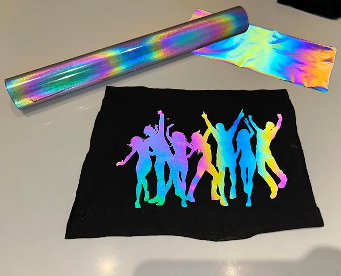 Reflective Heat Transfer Vinyl Reflective Rainbow HTV Vinyl Rolls 12inch x - Image 6