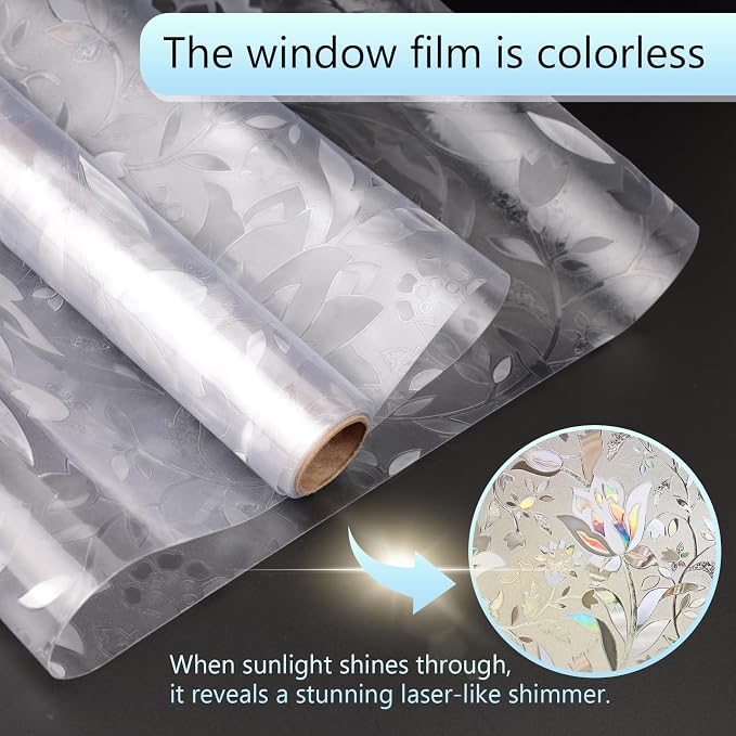 HIDBEA Window Privacy Film, 3D Stained Glass Static Cling - Image 9
