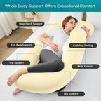 Sasttie Pregnancy Pillows for Sleeping, U Shaped Cooling Full Body Pregnancy - Image 2
