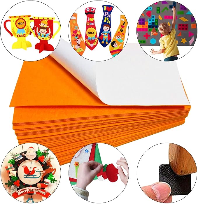 Jtnohx Self Adhesive Felt Sheets, Sticky Fabric Square - Image 4