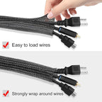 25ft - 1 inch Cable Protector Sleeve Split Wire Loom Tubing - Image 2