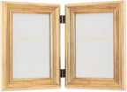 Lawrence Frames 4x6 Hinged Double Sutter Burnished Gold Picture Frame - Image 2