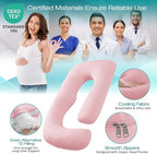 Sasttie Pregnancy Pillows for Sleeping, Jumbo U Shaped Cooling Full Body Pillow - Image 3